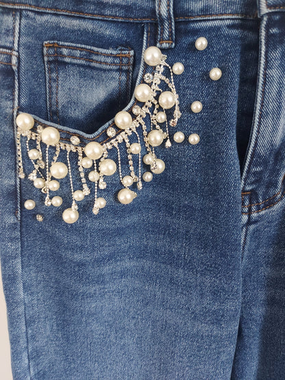 Jeans con perle