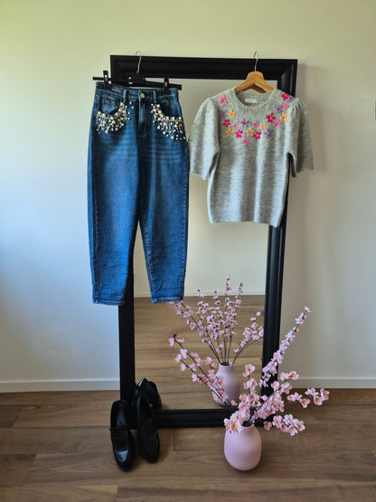 Jeans con perle