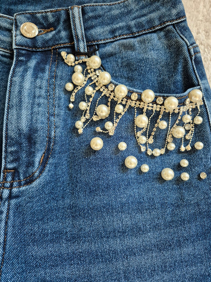 Jeans con perle