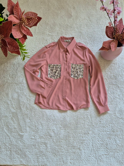 Camicia con tasche pailettes