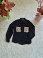 Camicia con tasche pailettes