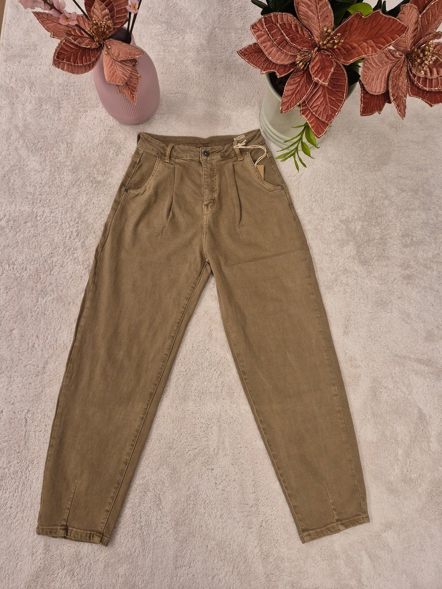 Jeans baloon con pinces