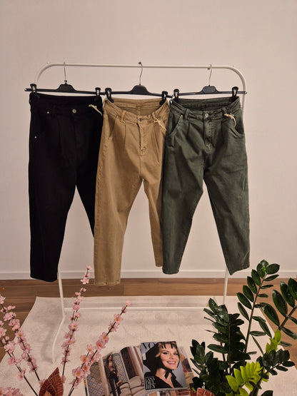 Jeans baloon con pinces
