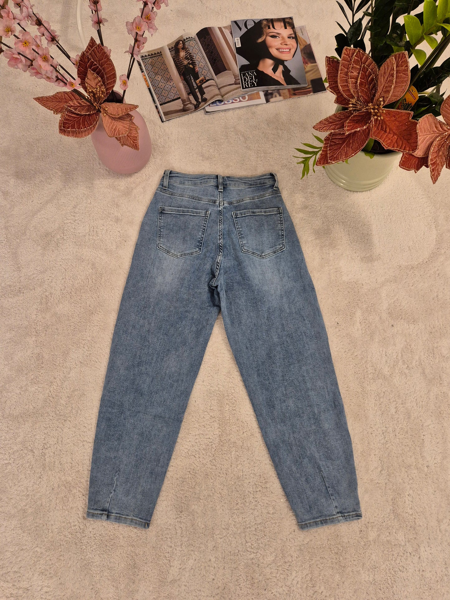 Jeans baloon con pinces