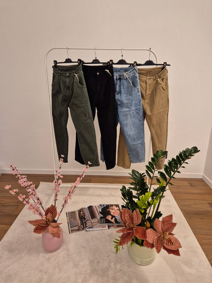 Jeans baloon con pinces