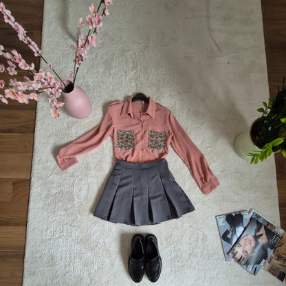 Camicia con tasche pailettes