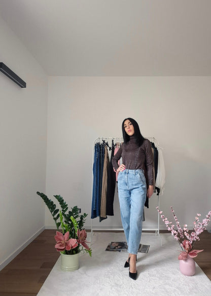 Jeans baloon con pinces