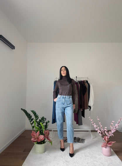 Jeans baloon con pinces