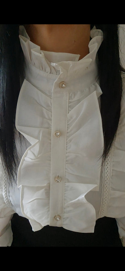 Camicia con bottoni gioiello