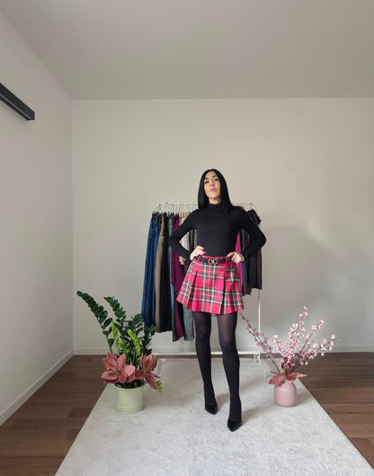 Gonna pantaloncino tartan
